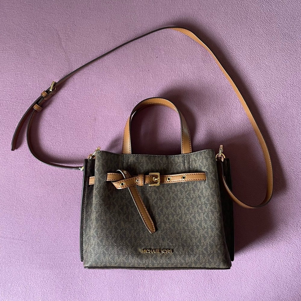 Brand New Michael Kors Emilia Small Logo Satchel - Picture 7 of 7